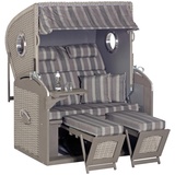 Sunny Smart Natur24 Gartenstrandkorb Rustikal 305 Z Comfort 2-Sitzer Vintage Brown
