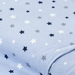Baumwolljersey "Sterne", blau-color