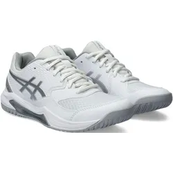 Tennisschuh ASICS "GEL-DEDICATE 8", Gr. 43,5, weiß, Textil, Synthetik, sportlich, Schuhe, Allcourtschuh