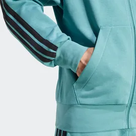 adidas Essentials 3-Streifen Kapuzensweatshirt Herren Petrol/Schwarz S