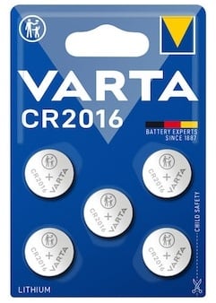 VARTA Professional Electronics Knopfzelle Batterie CR 2016 5er Blister