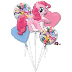 5 Folienballons Pinkie Pie bunt
