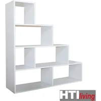 Hti-Living Thekla Bücherregal 114 x 30 x 114 cm Weiß