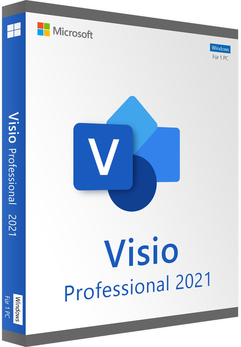 Visio 2021 Professional - Produktschlüssel - Sofort-Download - Vollversion - Deutsch