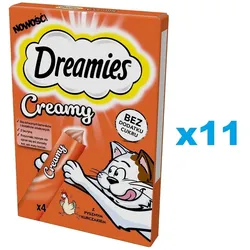 DREAMIES Creamy Katzenleckerli Snack mit leckerem Huhn 44x10 g