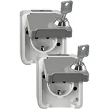 Merten SCHUKO-Steckdose lichtgrauMEG2424-8029
