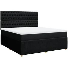 vidaXL Boxspringbett 180 x 200 cm Schwarz