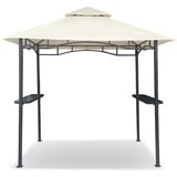 habeig Grillpavillon Grillpavillon Wasserdicht PVC Dach Pavillon 250x150 cm Gartenlaube, 100% wasserdicht beige