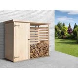 Weka Kaminholzregal 663 Holz 254 x 96 x 193 cm 2,7m3 beige