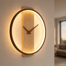 GLOBO LED-Wanduhr 35,0 cm H 35 cm weiß