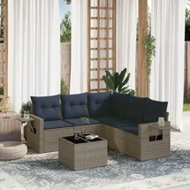 vidaXL Gartensofa-Set 6-tlg. grau