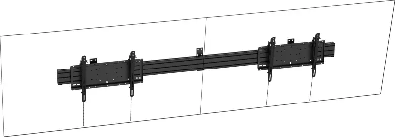 Vision VFM-MNU/L2X75 - Menuboard Wandhalterung 2 x 55-75 Zoll Landscape - bis 60...