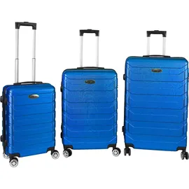 H4L Koffer Trolley Reisekoffer Hartschalenkoffer ABS Blau 38x23x55cm 4 Rollen