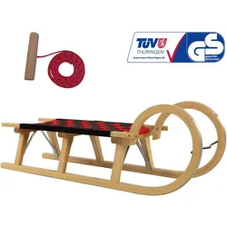 Holzschlitten DREWMAX AD322/110cm/AD300 Set mit Seil braun|rot NO SIZE