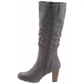 aniston shoes Stiefel mit Raffungen am slouchy Schaft - NEUE KOLLEKTION, Gr. 38, grau,