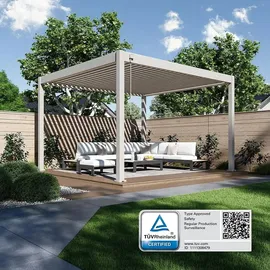 Weide Deluxe 3,6 x 4 m Lamellendach Beige
