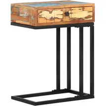 vidaXL Beistelltisch U-Form Mehrfarbig Recyceltes Massivholz 45 x 30 x 61 cm