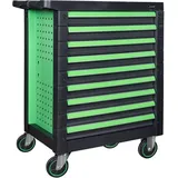 JBM54297 Werkzeugwagen mit 9 gleichen Schubladen - grün - leer