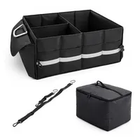 Relaxdays Kofferraum Organizer mit Kühlfach Schwarz,Silber