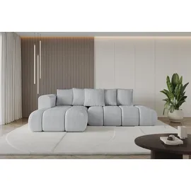 altdecor Ecksofa Cord 2-Sitzer Grau