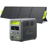 FOSSiBOT F1200 Solargenerator mit 200W Solarpanel, 1024Wh LiFePO4 Tragbare Powerstation 2 1200W AC Steckdose mobile Stromversorgung für Wohnmobil Outdoor, Heimwerken und als Notstromaggregat