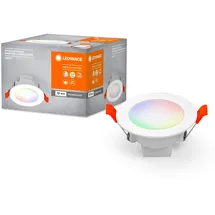 LEDVANCE Smart+ WiFi LED-Einbauleuchte Downlight RGBTW Weiß Ø 8,6 cm