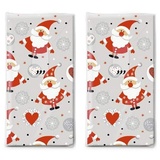 20 Taschentücher (2x 10) Spaßige Weihnachtsmänner als Geschenk für Weihnachten