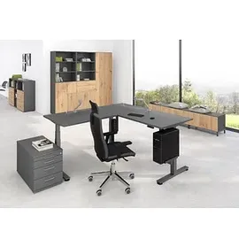 Hammerbacher Winkelschreibtisch XDSMW Grau