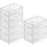 Proregal SuperSparSet 8x Transparenter Eurobehälter LightLine mit Offenem Griff HxBxT22 x 40 x 60 cm 46 Liter Eurobox Transportbox