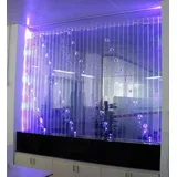 Xlmoebel Zimmerbrunnen Zeitgemäße Raumteiler Wasser Wand LED Wasserwand Beleuchtete Wand, (Water Wall), Hergestellt in Europa weiß