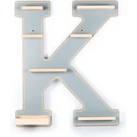 BOARTI Kinderregal Buchstabe K Holz grau