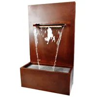 Köhko Wasserfall-Brunnen mit LED-Beleuchtung Höhe 100 cm Wasserspiel aus