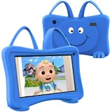 okulaku Kinder Tablet 7 Zoll Tablet für Kinder 32GB Rom 64GB erweiterbar, Kleinkind Tablet mit Fallschutzgehäuse WiFi Dual Kamera Kindersicherung Kinder APP