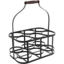 Frank Flechtwaren Flaschenkorb 32 x 21 x 16 cm Schwarz