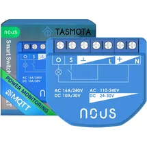 Nous B2T WiFi Tasmota Switch Modul 1-Kanal, 16A, Schaltaktor mit Temperatur-/Strommesssensor