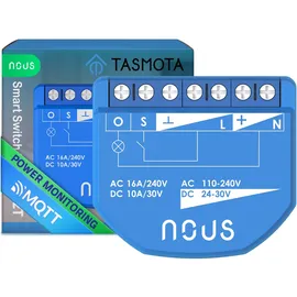 Nous B2T WiFi Tasmota Switch Modul 1-Kanal, 16A, Schaltaktor mit Temperatur-/Strommesssensor
