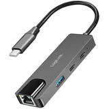 Logilink USB-C Hub UA0432 3Port 2,5G Gigabit Ethernet-Adapter