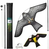 VOUNOT Vogelschreck Drachen 4 m Teleskopstange 2 St.