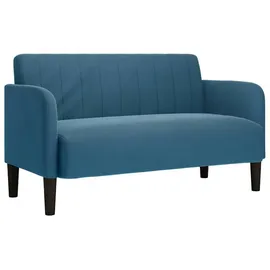 vidaXL Zweisitzer-Sofa Blau 109 cm Samt vidaXL