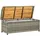 vidaXL Gartenbank mit Stauraum 120 cm Poly Rattan Grau