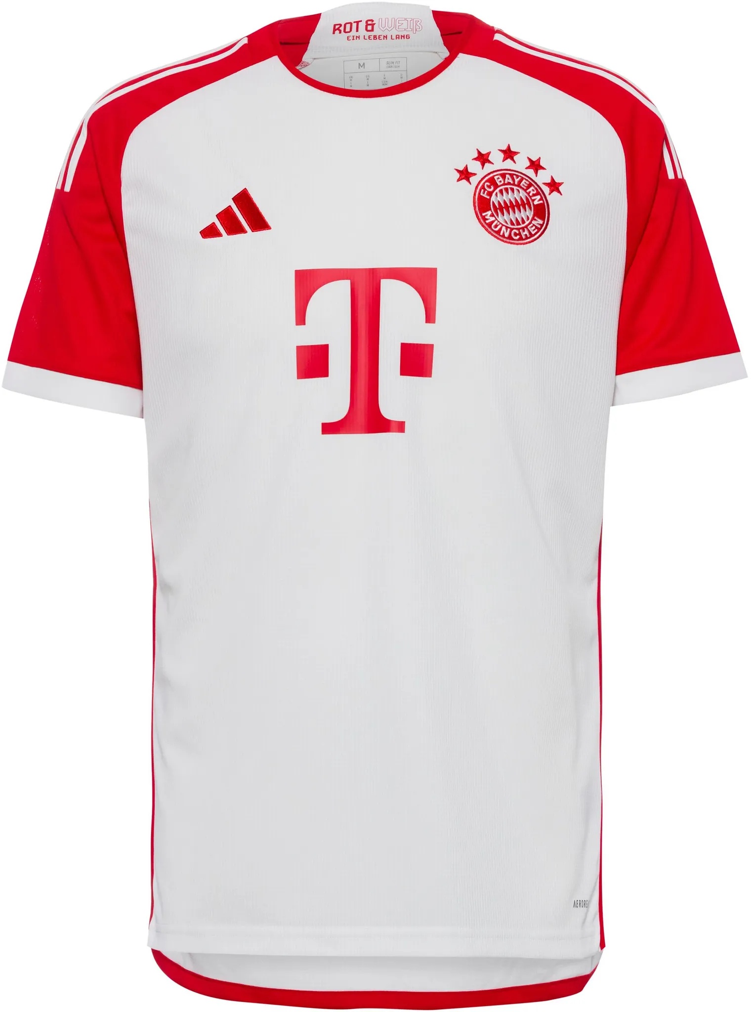 adidas FC Bayern München 23-24 Heim Teamtrikot Herren in white-red, Größe L