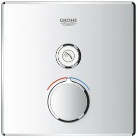 Grohe SmartControl Unterputzmischer mit 1 Absperrventil, eckige Rosette, Verbraucher, chrom,