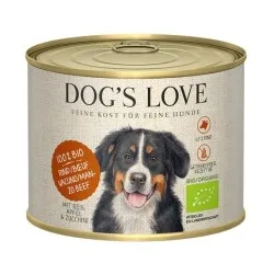 DOG'S LOVE BIO 6x200g Rind mit Reis, Apfel & Zucchini