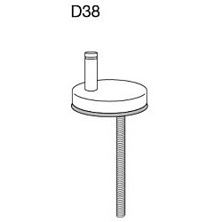 Pressalit Universal-Flex-Scharnier D38999 Edelstahl, für WC-Sitz Pressalit 3, Montage von oben
