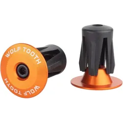 Wolftooth Aluminium Lenkerendkappen, geschraubt Orange Modell 2025