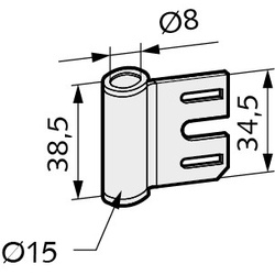 OBJEKT Rahmenteil für Stahlzargen V 8600
