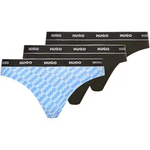 hugo underwear String 3 St. Blau M