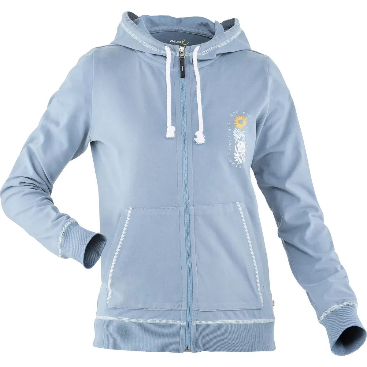 Edelrid Wo Bege Zip Hoody stone blue (043) XS