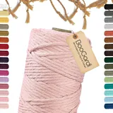 BooGardi Makramee Garn · Hellrosa 5mm x 100m · 3mm oder 5mm · viele Farben · Baumwollkordel · Baumwollgarn · DIY Bastelkordel · Kordelband