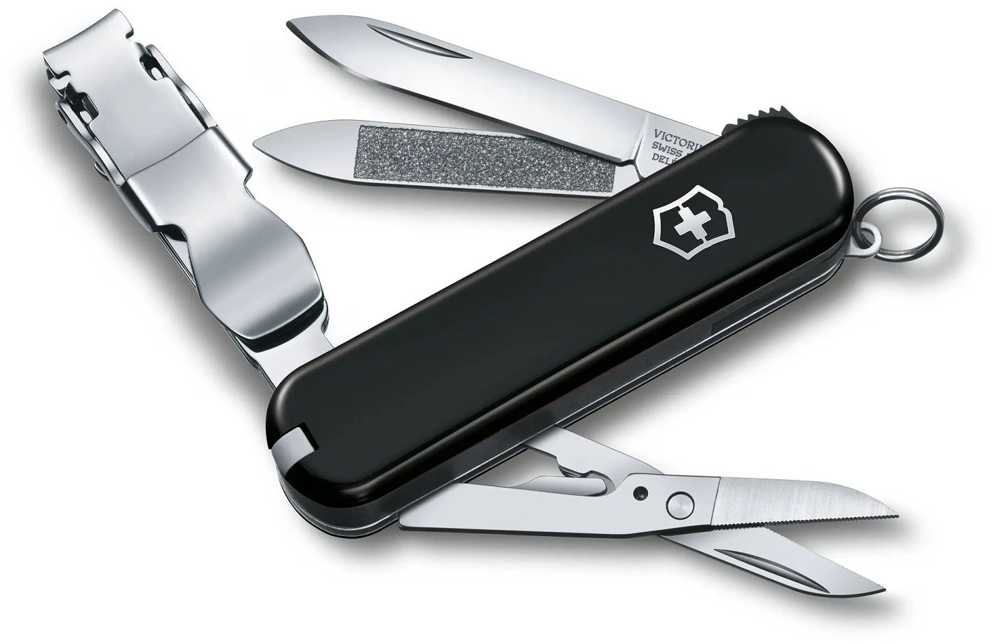 Victorinox Nail Clip 580, 8 Funktionen, Kleines Taschenmesser Schwarz